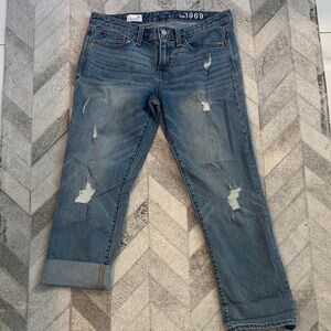 Women's Distressed Gap Blue Jeans sz 29